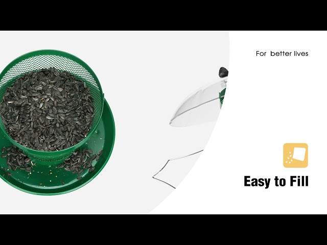 Veehoo Wild Bird Feeder with Weatherproof Dome