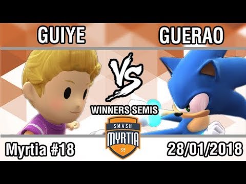 [Smash Myrtia #18] Guiye (Fox, Lucas) vs Guerao (Sonic) [Winners Semis]