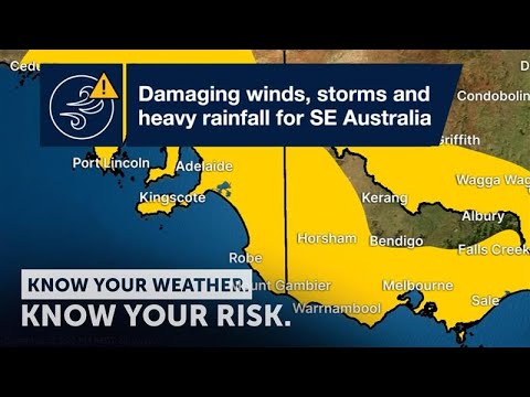 Severe Weather Update: Damaging winds, storms, and heavy rain for southeast Australia - 28 Oct 2021