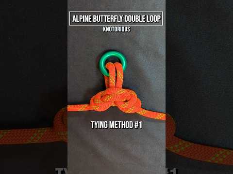 ALPINE BUTTERFLY Double Loop (Tying Method #1) #knots #knot #rope #climbing #outdoor #arborist #rock