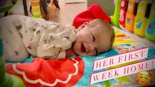 FIRST WEEK WITH A NEWBORN - Bringing Baby Girl Home!!