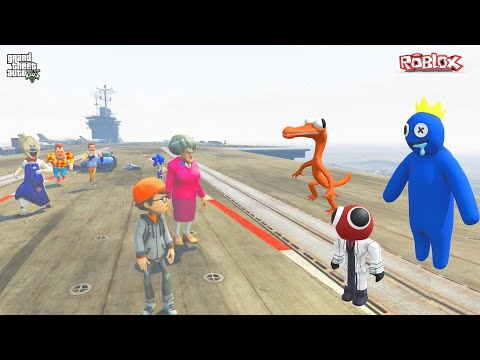 KRAL OYUNLARI KAPIŞTIRDIK 😱 GTA 5 VS ROBLOX VS HUMAN FALL FLAT