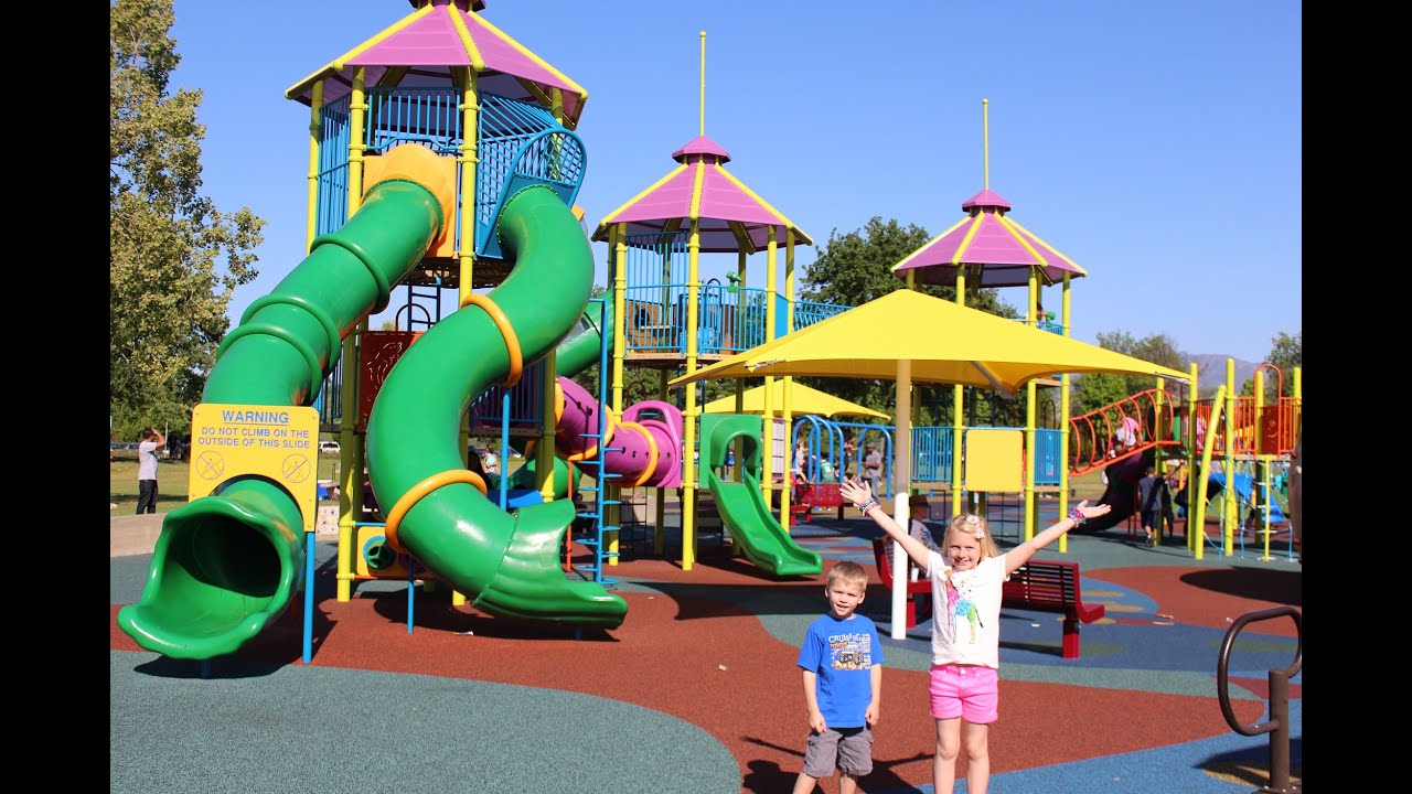 Huge Awesome Park With Sliding Hills!