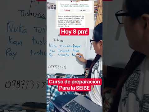 Curso de preparación para la SEIBE #imbabura #kichwa #otavalo