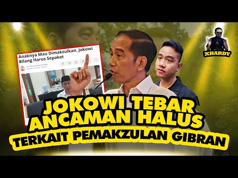 Xhardy: MULAI PANIK, JOKOWI BERI ANCAMAN HALUS, GIBRAN MAU DIMAKZULKAN
