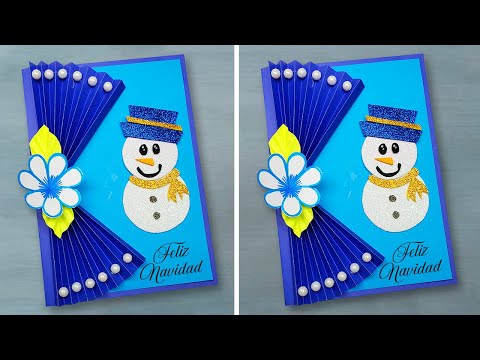 Linda Tarjeta Navideña Paso a Paso 👼 Tarjeta para Navidad hecha a mano