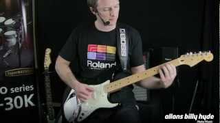 Video thumbnail for Fender® G5 Powered by Roland COSM® VG Strat® Electric Guitar by Allans Billy Hyde