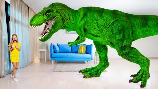 Dinosaur Surprise at School! Nastya’s Toys Come to Life!