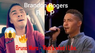 Brandon Rogers Sings That's what i like by Bruno Mars X Ribbon in The Sky by Stevie Wonder