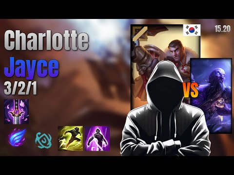 Charlotte Mid Jayce vs Ryze lol KR solo rank Full Game 15.20 | charlotte 제이스 vs 라이즈