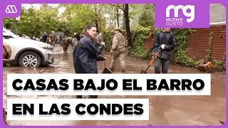 Casas bajo el barro: El día después del potente aluvión en Las Condes