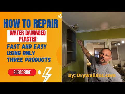 How to repair Water Damaged Plaster in ceilings and on walls and the special materials needed