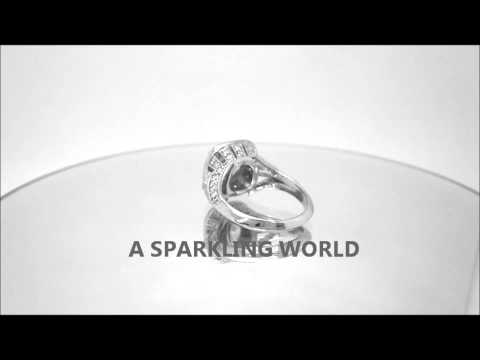 14K WHITE GOLD ROUND CUT DIAMONDS ENGAGEMENT RING ART DECO ANTIQUE STYLE 2.30CTW - ASW - 181