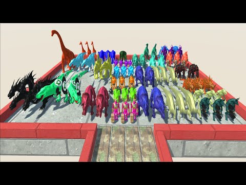Colors Race To Get A Pink Pig #48 - Animal Revolt Battle Simulator