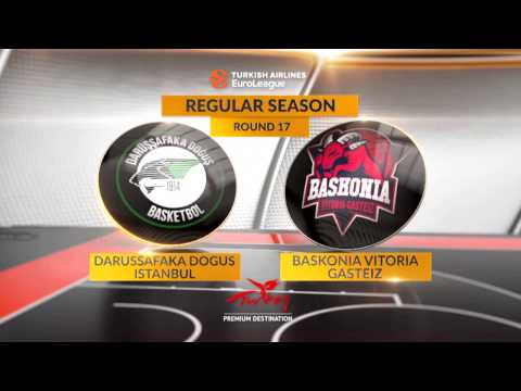 EuroLeague Highlights RS Round 17: Darussafaka Dogus Istanbul 98-89 Baskonia Vitoria Gasteiz
