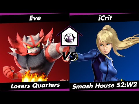 Smash House S1:W2 LQF - Eve (Incineroar) vs. iCrit (ZSS)