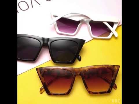 Retro Square Sunglasses Brand Desinger Cat Eye Sun Glasses