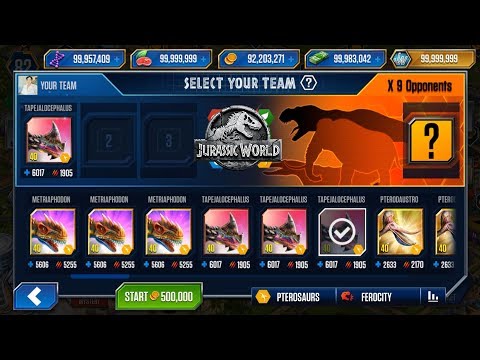 Open the land to raise dinosaurs and defeat 9 opponents - Jurassic World The Game