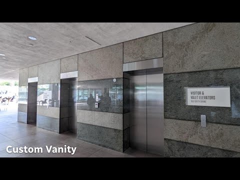 Custom Otis Vanity traction elevators at the 2Cal parking garage in Los Angeles CA