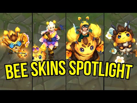 All New Bee Skins Spotlight Orbeeanna, BZZZiggs, Heimerstinger, Nunu & Beelump | League of Legends