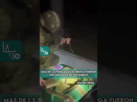 Más de 1,5 toneladas de droga fueron decomisadas en Sucumbíos