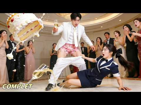 La serveuse tombe et arrache le pantalon du PDG. Au lieu de la punir, il finit par l'épouser !