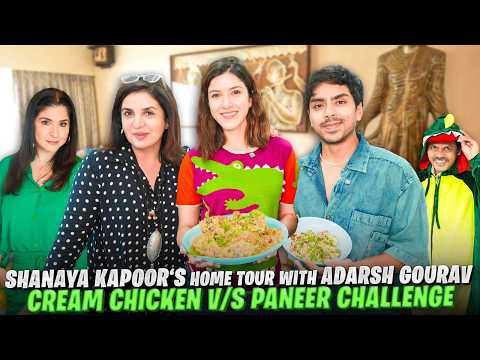 Shanaya & Maheep Kapoor’s Fab Home! Adarsh Ke Saath Cooking Challenge! Cream Chicken vs Paneer!