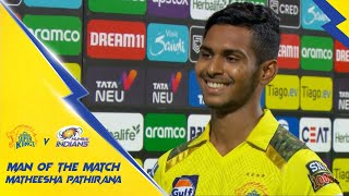 Matheesha Pathirana -  Player of the Match - #CSKvMI Chepauk, 2023