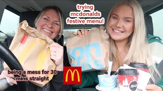 trying the ENTIRE xmas mcdonalds menu!!!