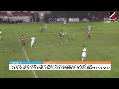 Maipú goleó 3 a 0 a Desamparados y renunció el DT