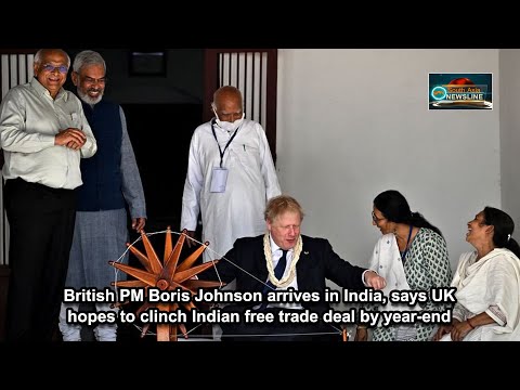 British PM Boris Johnson arrives in India, says UK hopes to clinch Indian free trade deal by yearend