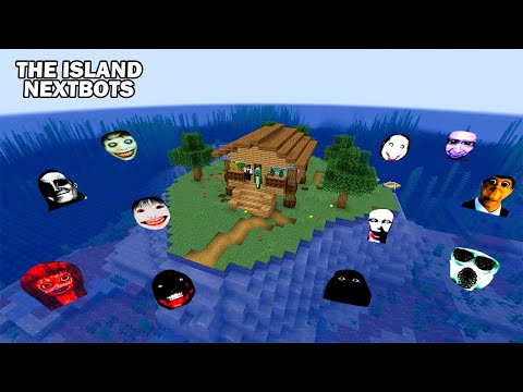 SURVIVAL ISLAND WITH 100 NEXTBOTS in Minecraft - Gameplay - Coffin Meme