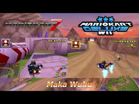 🌅Maka Wuhu - Mario Kart 7 & Wii Deluxe Comparison🏔️