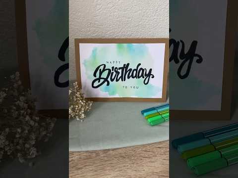 DIY Geburtstags Karte 💚🎨 #diy #giftideas #diycrafts