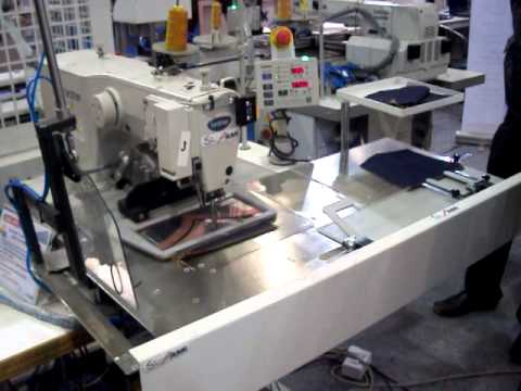 Automatic sewing machine for decorative topstitching of pockets and flaps 311 SiPami video
