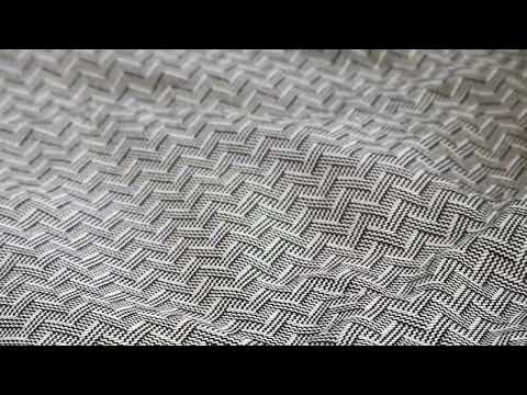 POLSTERSTOFF DEKOSTOFF JACQUARD FLACHGEWEBE ALBA CHEVRON SCHWARZ WOLLWEISS 1,40M BREITE