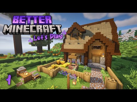 Cozy Little Farmhouse 🌱 | Better Minecraft Let's Play | Ep 1