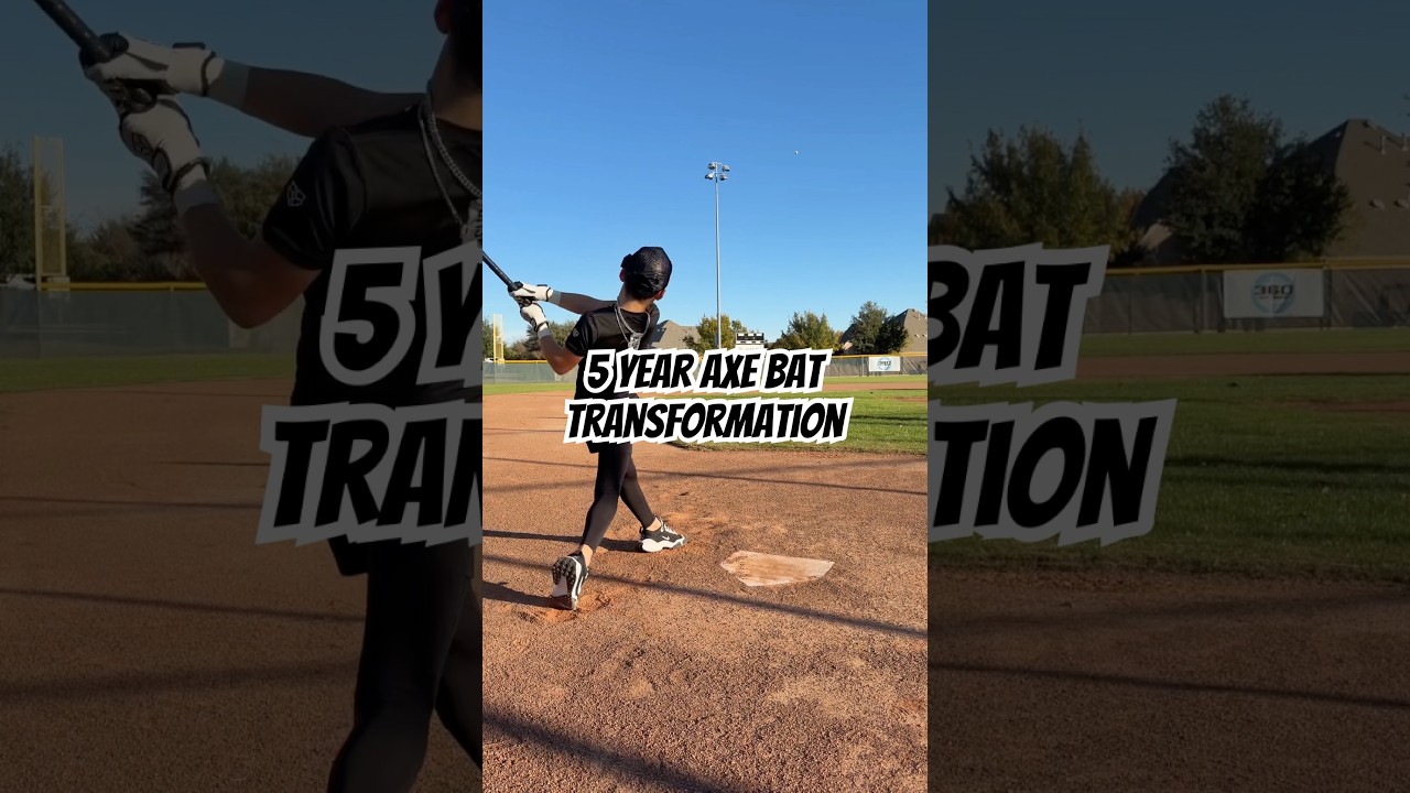 5 year axe bat transformation #baseball #baseballlife #baseballlove #baseballbat #transformation