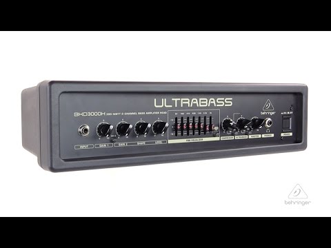 ULTRABASS BXD3000H Ultra-Lightweight 300-Watt 2-Channel Bass Amplifier Head
