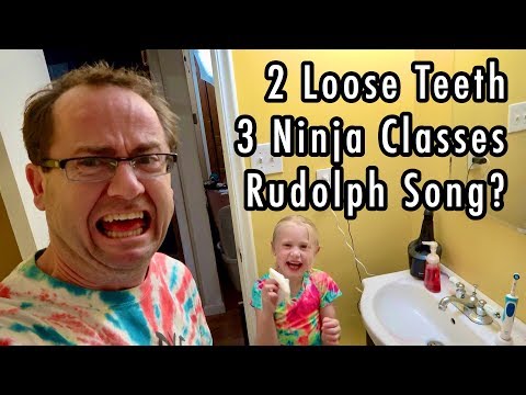 when she Has 2 Loose Teeth + 3 Ninja Classes in a ROW!!!!