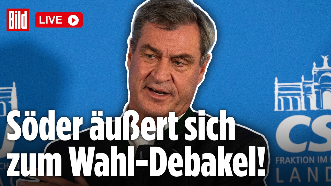 🔴 Wahl-Klatsche für die CDU: Grundsatzrede! Jetzt spricht Markus Söder | BILD LIVE