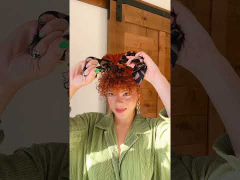 Styling a Head Wrap on Curly Hair | Curly Hairstyle...
