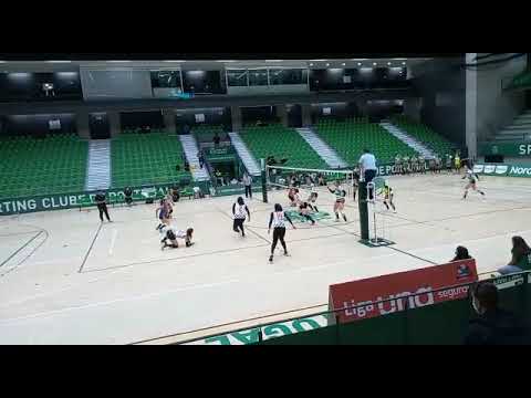 Ponto final do 2º set - Sporting CP vs Boavista FC