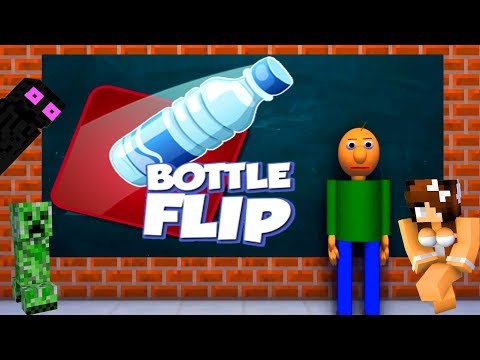 MONSTER SCHOOL : BOTTLE FLIP CHALLENGE TOP 5 EPISODES / Best Minecraft Animations