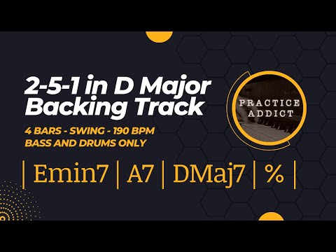 251 in D Major (4 bars) 190 BPM, Swing, Bass and drums only