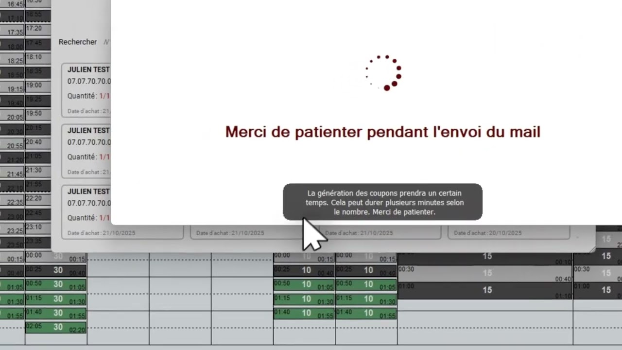 Achat de coupons - Étape 3