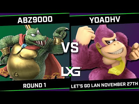 ABZ9000 (K.Rool/Duck Hunt) vs YoAdhv (Donkey Kong/Game & Watch) - LXG Let's Go LAN November 27th