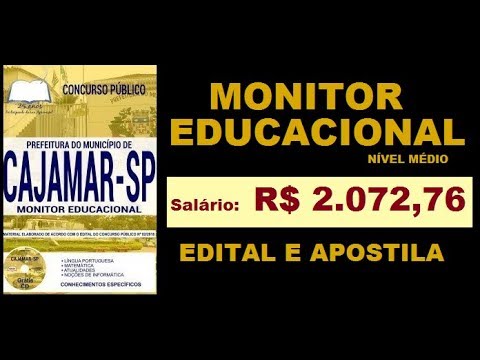 Edital Apostila Concurso Público Prefeitura de Cajamar SP 2018 Cargo Monitor Educacional