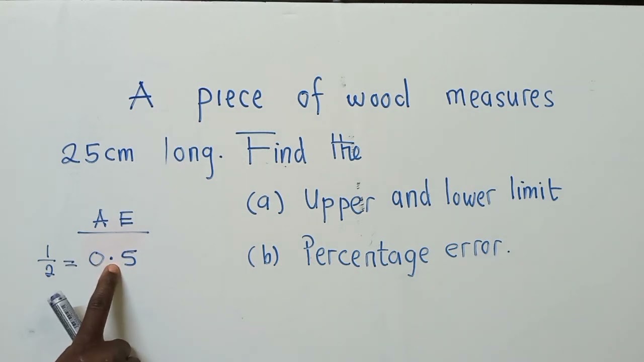 Find the (a) Lower and Upper limit. (b) Percentage error