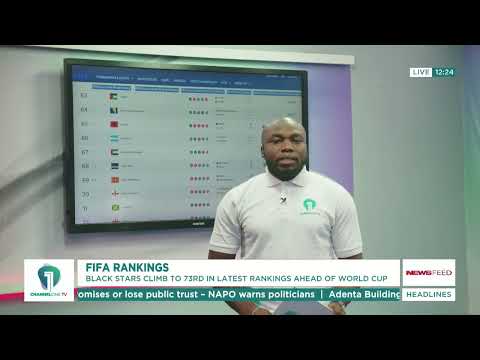 FIFA Rankings Update: Ghana’s Black Stars Rise to 73rd Ahead of 2026 World Cup | News Feed